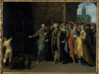 Croesus shows Solon his treasures