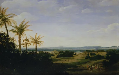 Brazilian Landscape with the Portuguese Residence, the Church and the Casa Granda, the River Varzea Beyond