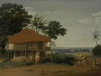 Brazilian Landscape with a Worker