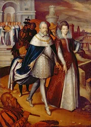 Portrait of Ferdinand I Grand Duke of Tuscany, and his Niece Marie, future wife of Henri IV
