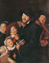 Man Amusing Children with a Rummel