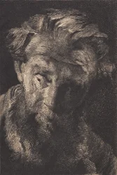Old Bearded Man Looking to the Side