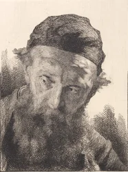 Old Bearded Man with Black Cap