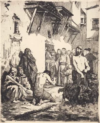 Christ Healing Two Blind Men and a Possessed Man