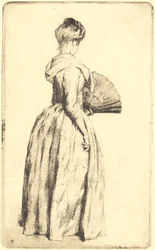 Standing Lady with a Fan