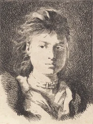 Unfinished Head of a Young Girl, Full Face