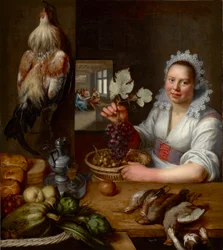 Kitchen Scene with Christ at Emmaus, by Frans Snyders (1579-1657)