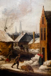 A Village Under the Snow (detail)