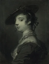 Portrait of a young lady, bust-length