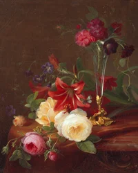Arrangement with Flowers and a Vase