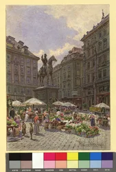 Radetzky Monument with the War Ministry at Am Hof
