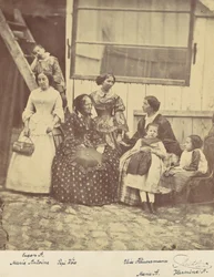 Group Portrait of Four Women and Three Children