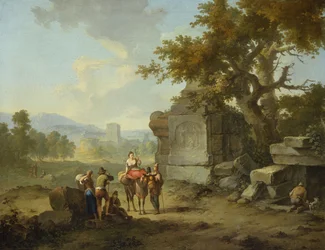 Rustic Landscape with Travellers