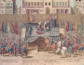 Execution of Philippe II de Montmorency (1518-68) Count of Hornes, Brussels