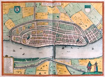 Kampen and the river IJssel, Netherlands