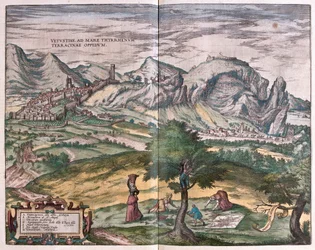 Terracina, Italy (engraving)