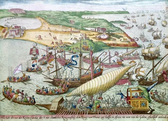 The Siege of Tunis or La Goulette by Charles V in 1535
