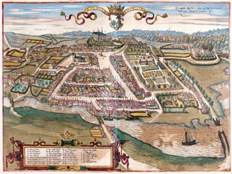 The Port of Kolding on the Jutland Peninsula, Denmark (engraving)