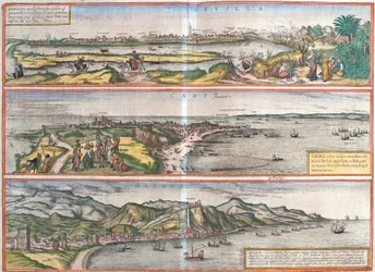 Views of Seville, Cadiz and Malaga, Spain (Etching)