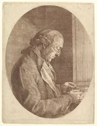 Portrait of an Artist Sketching a Portrait Miniature