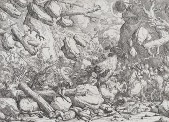 Maximilian Emanuel and the Bavarian Army in a Narrow Pass in the Tyrol