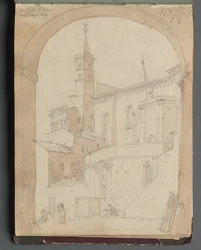 Album with Views of Rome and Surroundings, Landscape Studies, (detail)