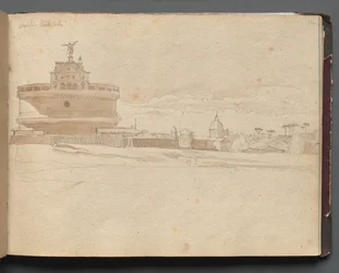 Album with Views of Rome and Surroundings, Landscape Studies, page 23a: Castle Saint Angelo, Rome