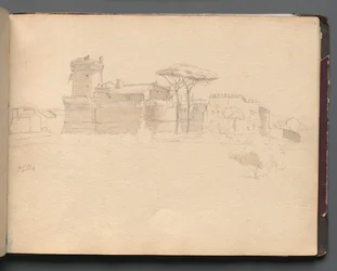 Album with Views of Rome and Surroundings, Landscape Studies, page 28a: Ostia