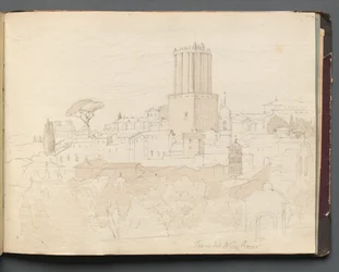 Album with Views of Rome and Surroundings, Landscape Studies, Page 47a: Torre del Nero, Rome