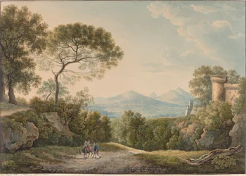 View from Tivoli across the Tiber Valley at Sunset