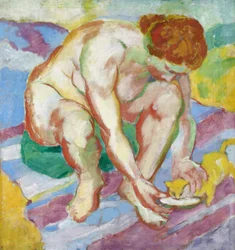 Nude with Cat