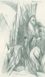 Composition of Horses and Abstract Forms