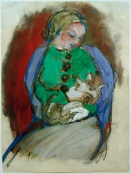 Girl with Cat