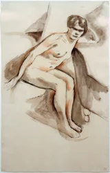 Seated Nude with Bent Torso