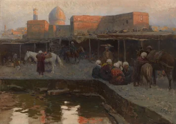 Caravanserai by Gur-e Amir in Samarkand