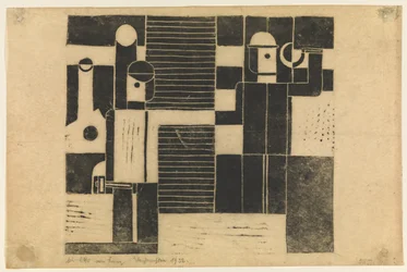 Composition with a Worker and a Peasant