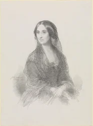 Portrait of a Lady in Spanish Costume, Seated, Half-Length