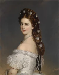 Empress Elisabeth with Diamond Stars in Her Hair. Around 1860