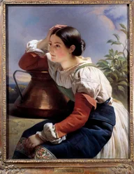 Portrait of a Young Italian at the Well. 1833. Private Collection