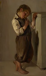Peasant Boy Eating Bread in the Room