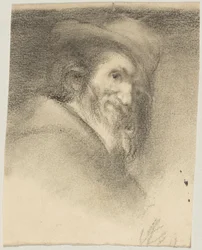 Sketch after Vásquez; Head of Menippus; Original: Madrid, Prado