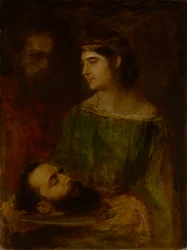 Daughter of Herodias with the Head of John; Half-Figure Standing