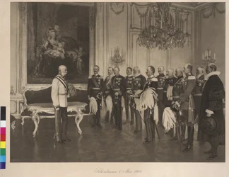 Visitation of the German Prince of the Federations on 8th May 1908 in Castle Schoenbrunn
