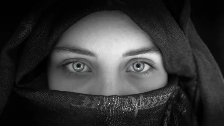 Intense Veiled Eyes