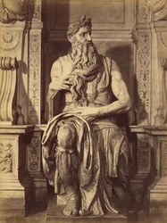 Moses by Michelangelo, central sculpture of the Tomb of Julius II