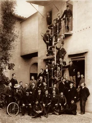 Portrait of the Employees of the Alinari Brothers Photographic Establishment, in Florence