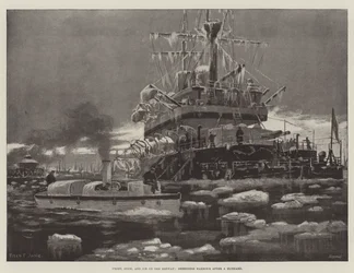 Frost, Snow, and Ice on the Medway, Sheerness Harbour after a Blizzard