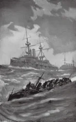 HMS Mars, Terrible, and Dragon Cruising in the English Channel