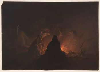 Bedouins in Camp at Night