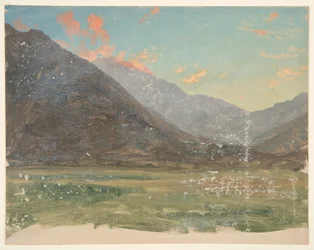 Deep Valley, with Sunset-lit Clouds